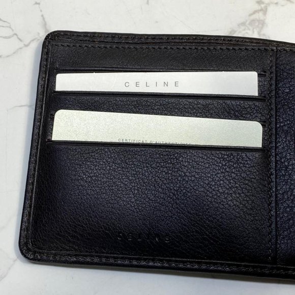 CELINE Monogram Unisex Canvas Blended Fabrics Leather Wallet - Picture 5 of 10